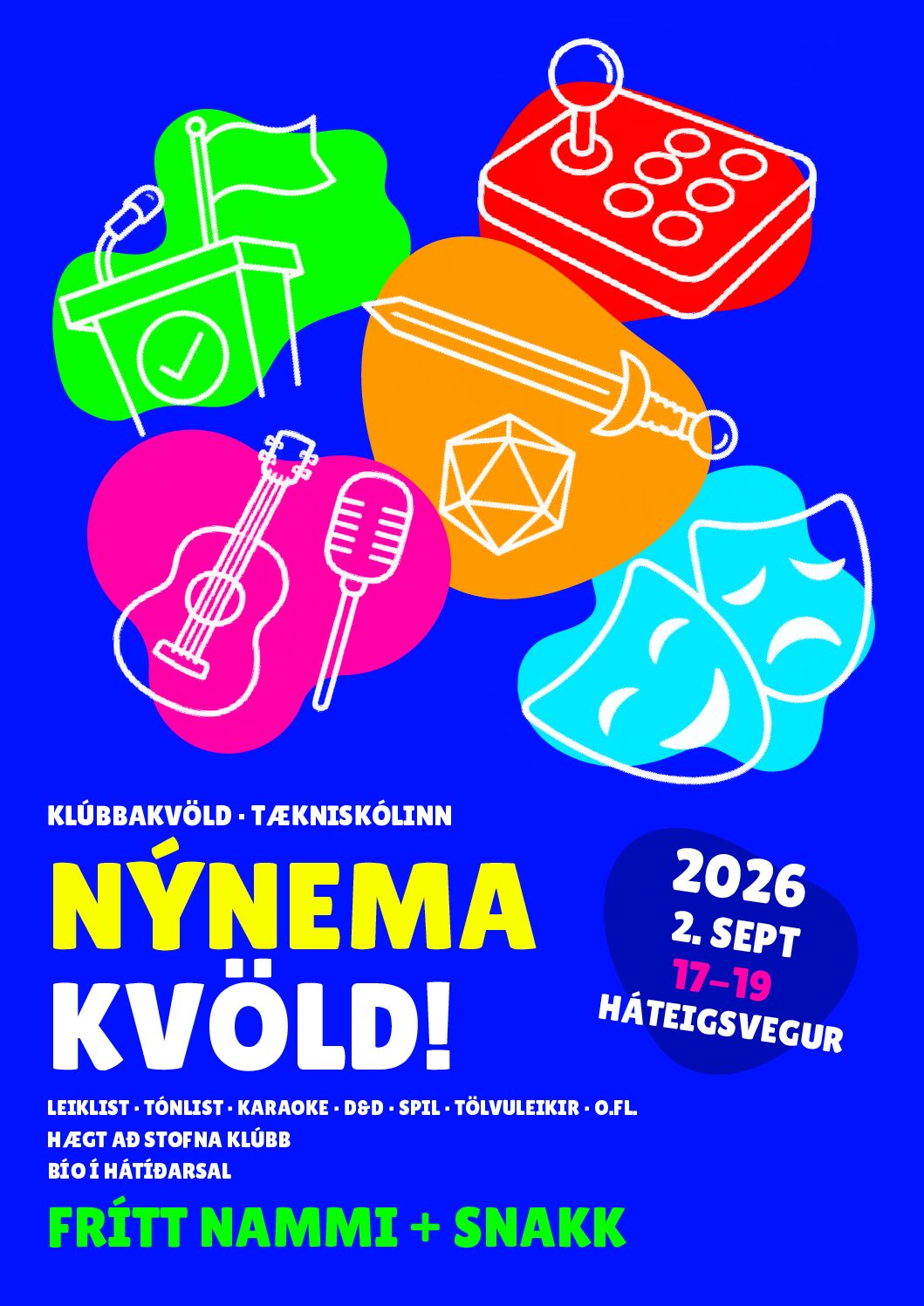Nýnemakvöld á Háteigsvegi 2.september!